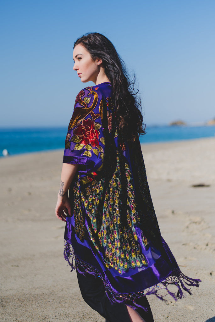 Peacocks in Paradise - Purple