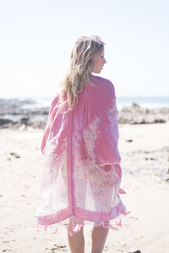 Enchantress Kimono - Rose Petal Pink