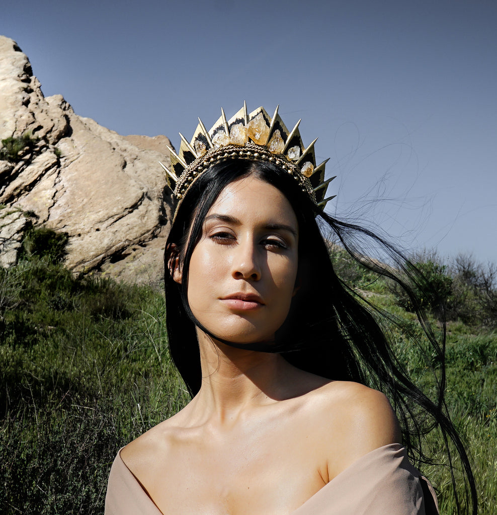 Gold Blade Citrine Crown