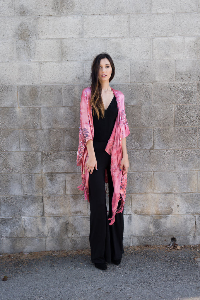 Flight of Fancy Kimono ~ PINK