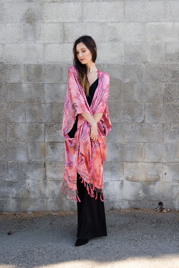 Flight of Fancy Kimono ~ PINK